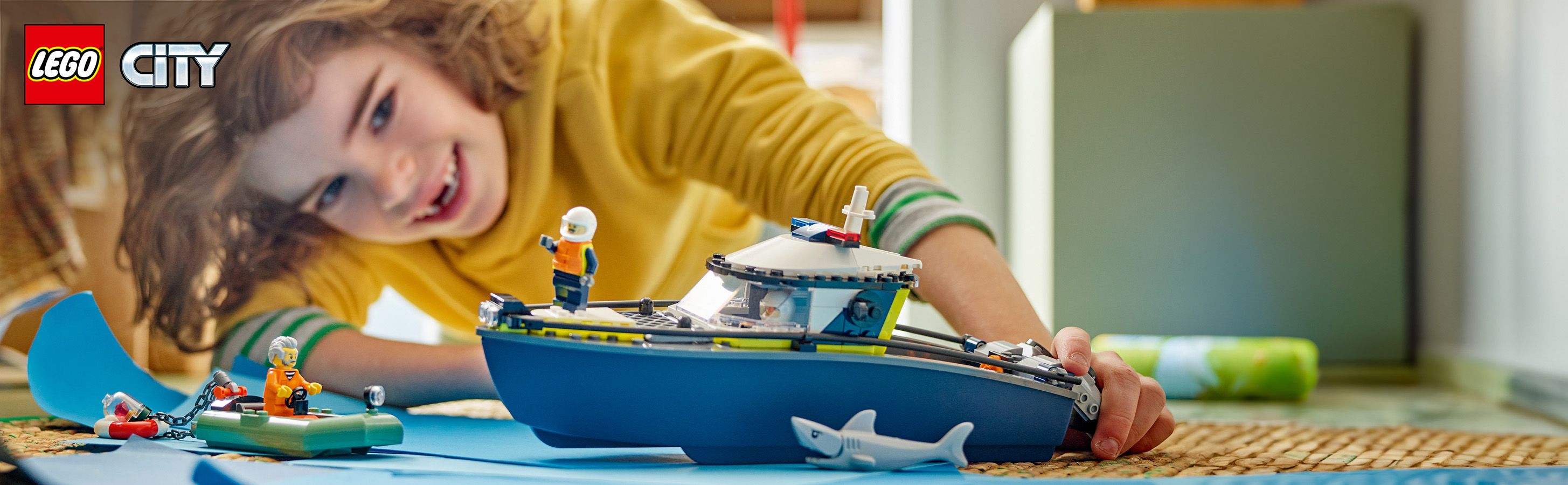 Spielset für rasante Verfolgungsjagden mit Polizeiboot!