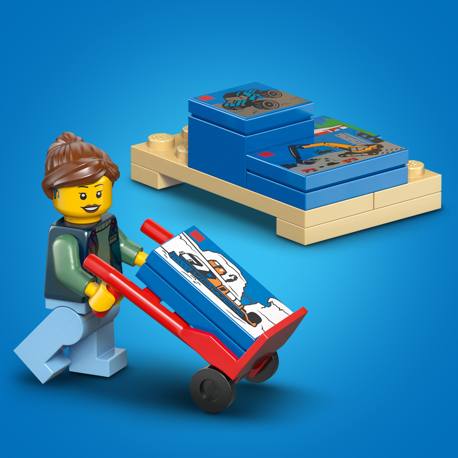 Den Lieferwagen beladen