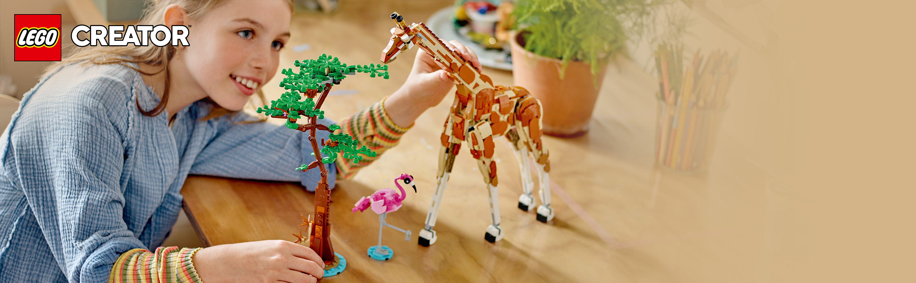 3 Safari-Tierspielsets in 1 Schachtel