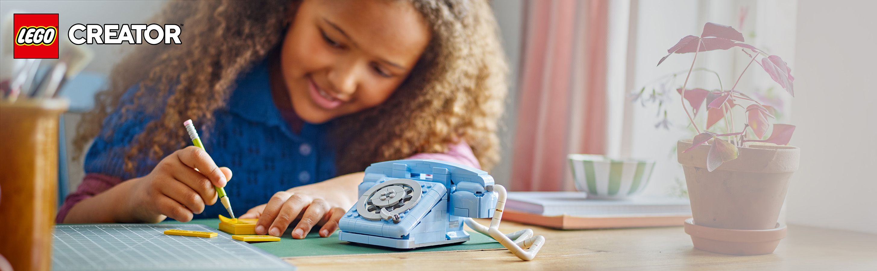 3 Bauoptionen für ein Retro-Telefon in 1 Schachtel