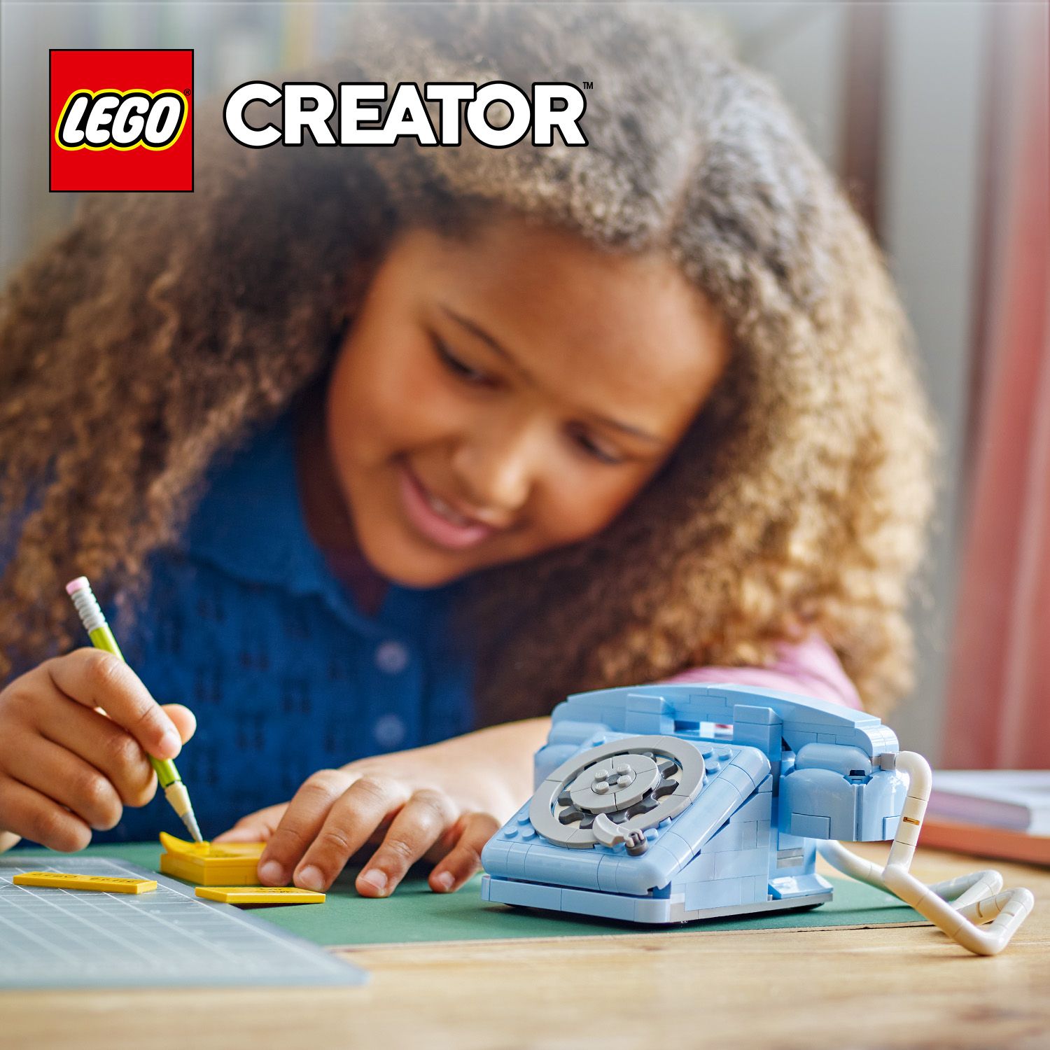 3 Bauoptionen für ein Retro-Telefon in 1 Schachtel