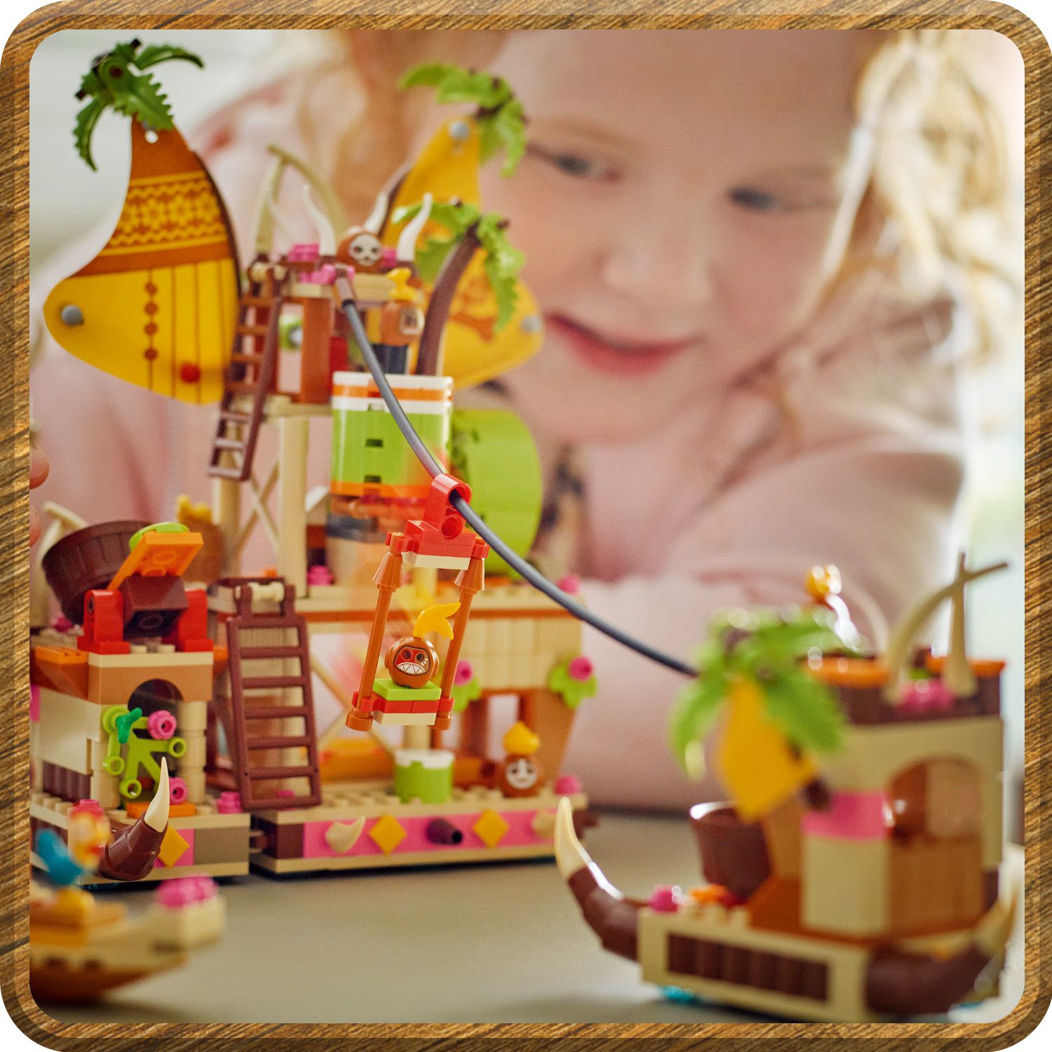 Boot mit Seilrutsche