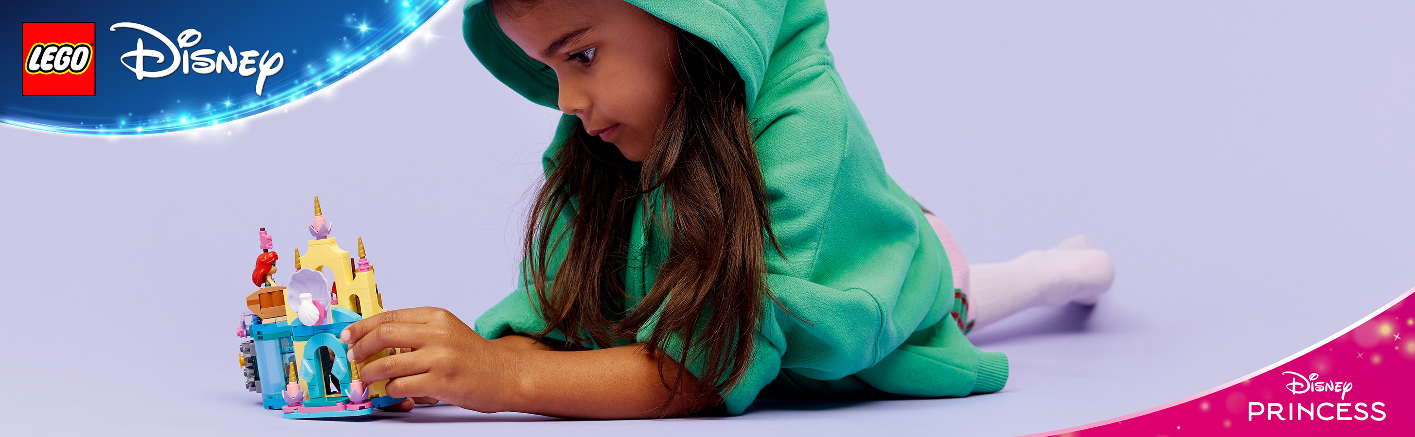 Bauset mit Schloss und 3 Disney Figuren