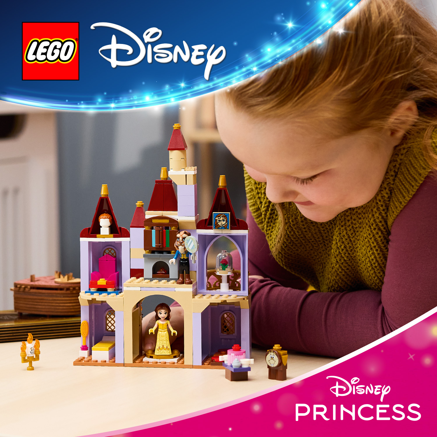 Fantasieschloss mit 4 Disney Prinzessin Figuren
