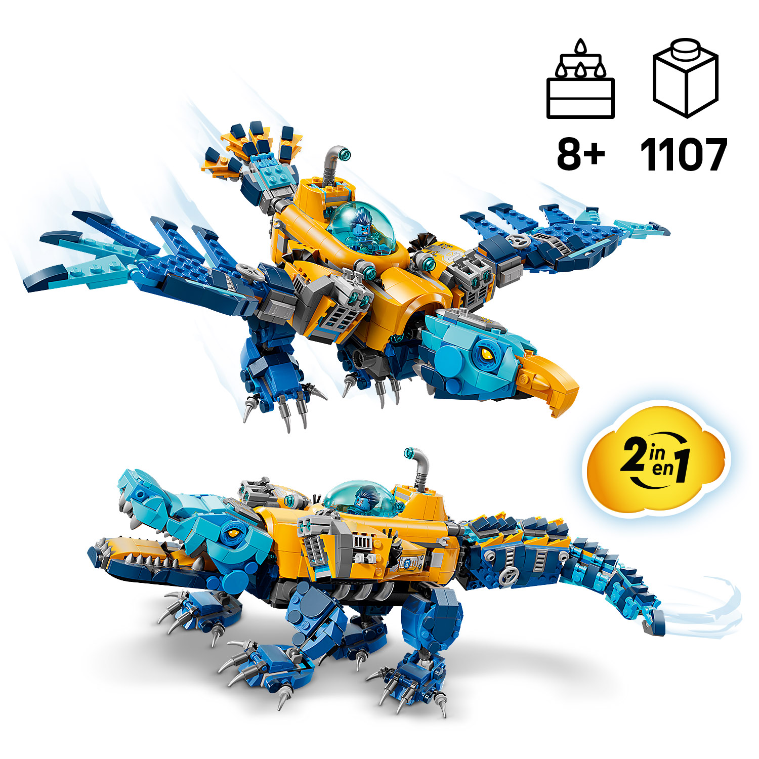 1 Spielset, 2 Bauoptionen