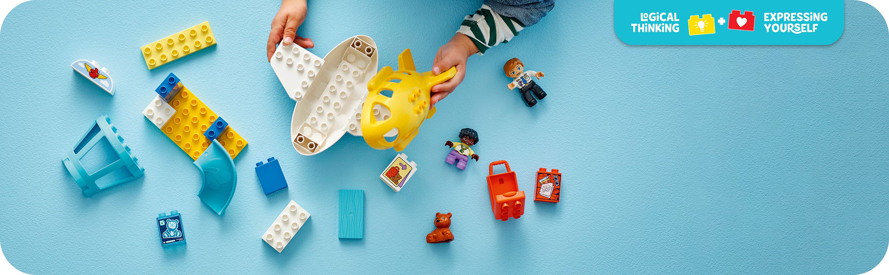 Farbenfrohes Bau- und Lernspielset