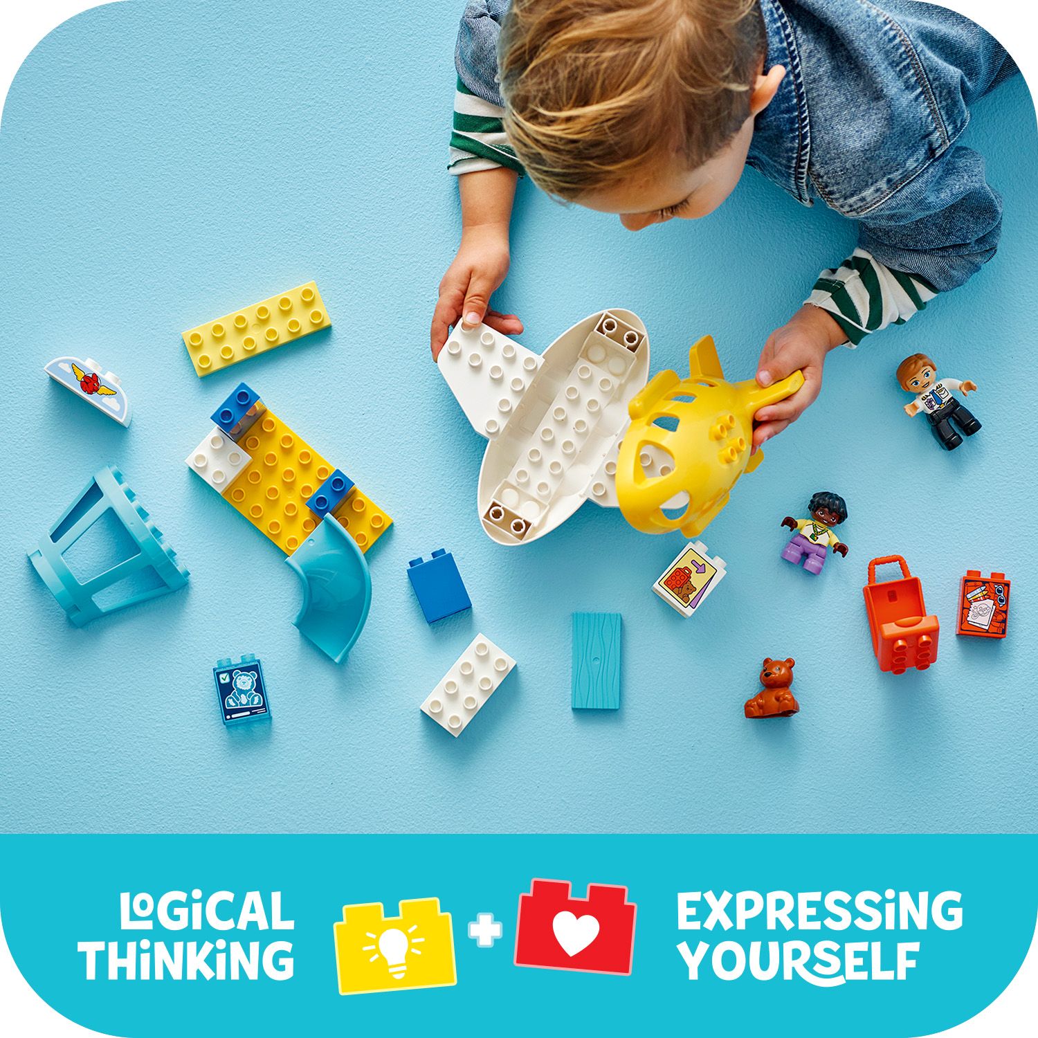 Farbenfrohes Bau- und Lernspielset