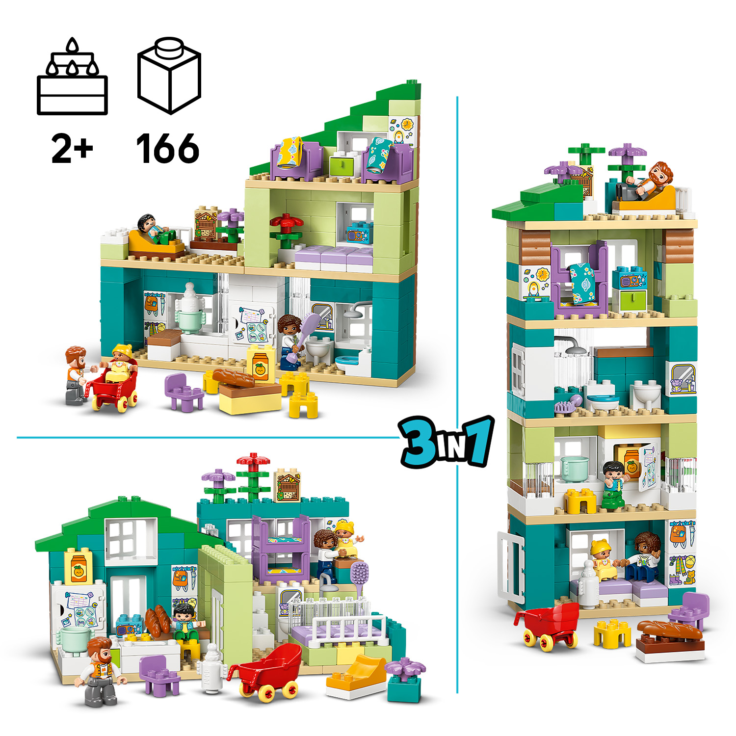 1 tolles Set, 3 Baumöglichkeiten