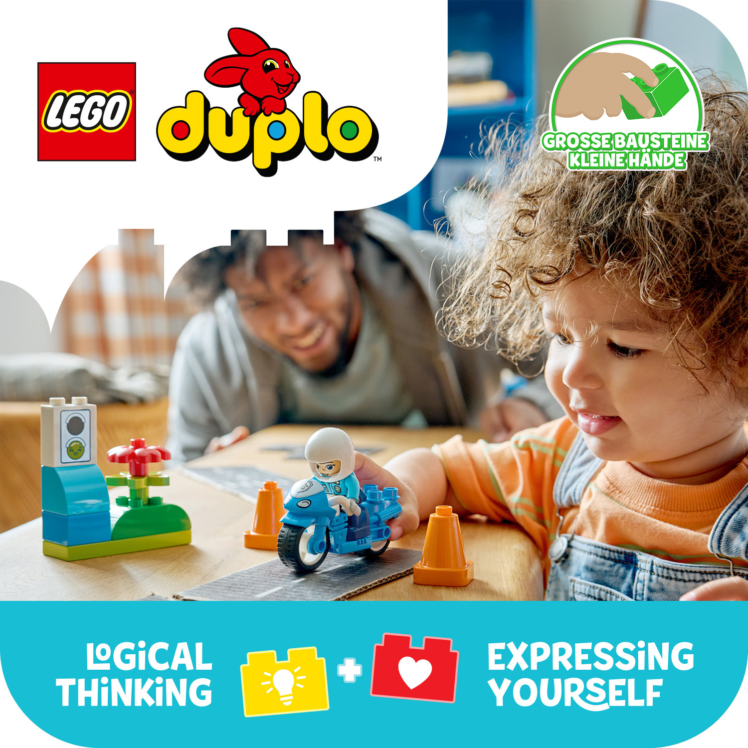 Einfach zu bauendes Polizei-Lernspielzeug