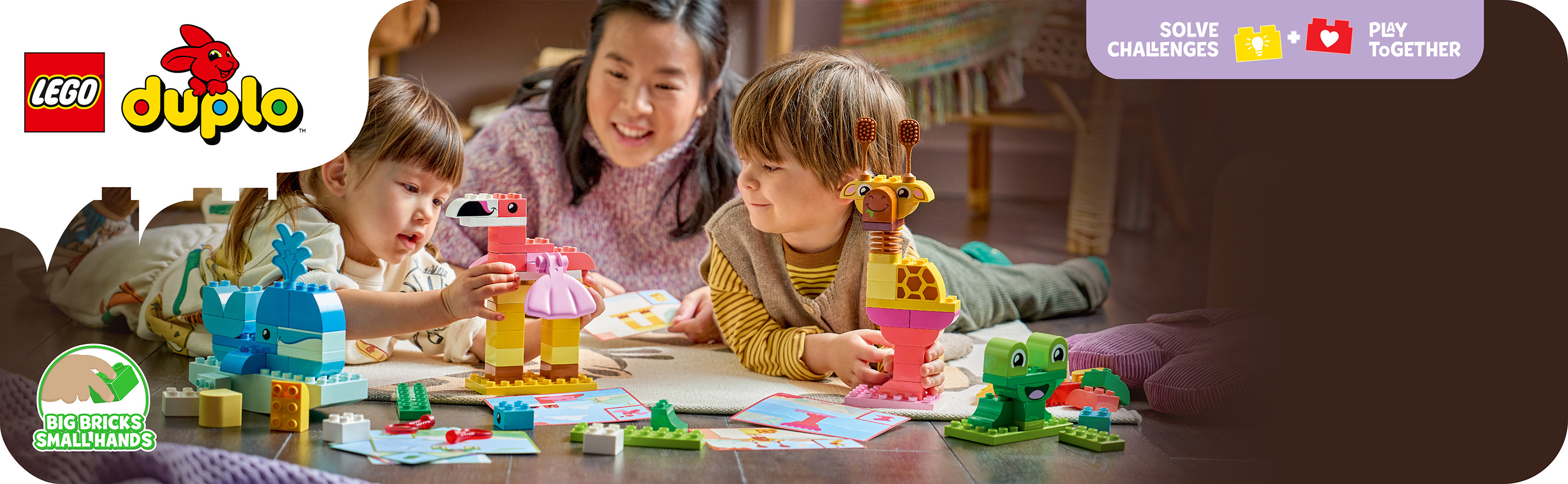 Ein lustiges Spiel zum Basteln von Tieren für Kleinkinder