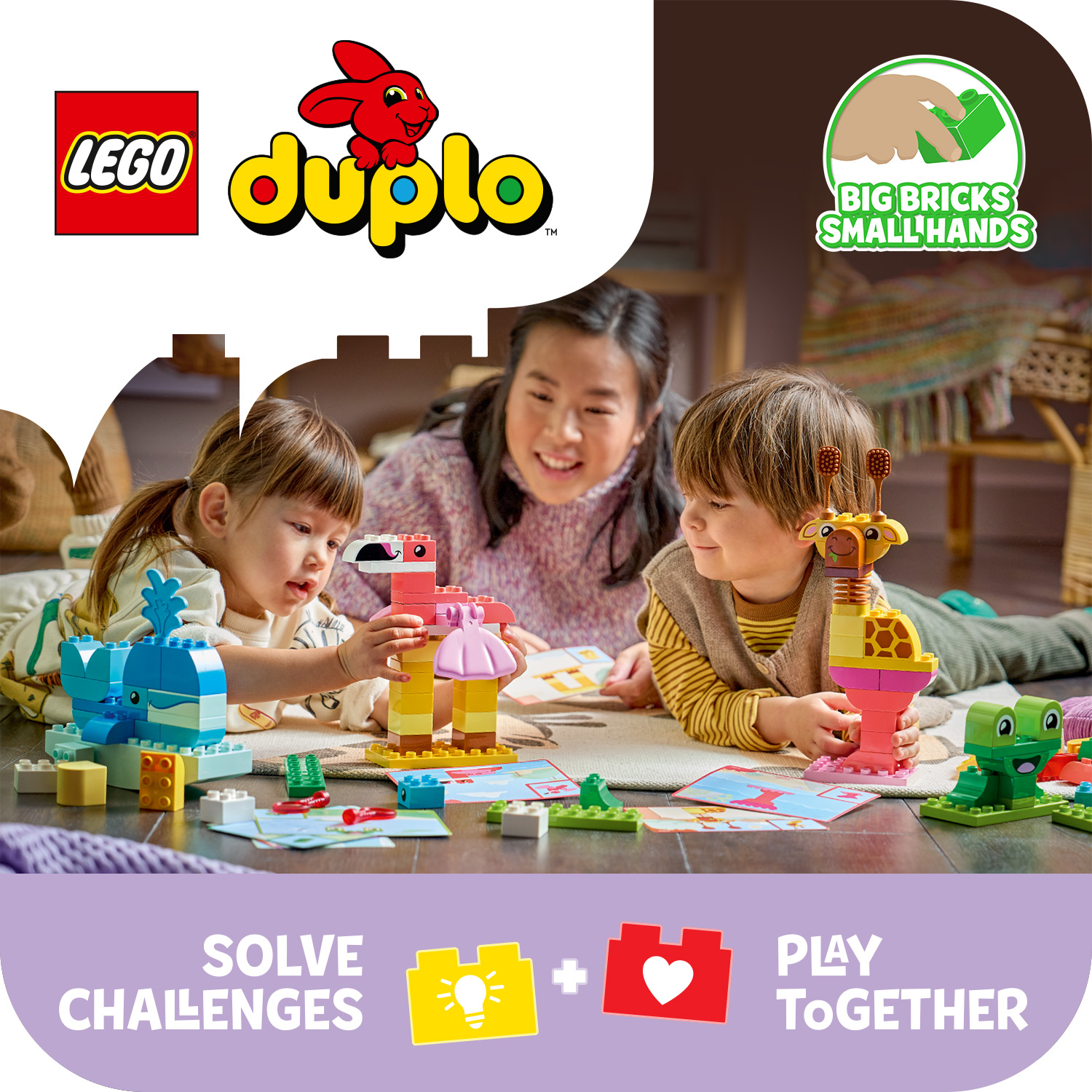Ein lustiges Spiel zum Basteln von Tieren für Kleinkinder