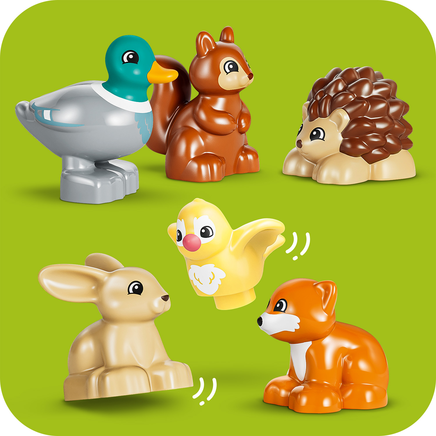 6 niedliche Tierchen