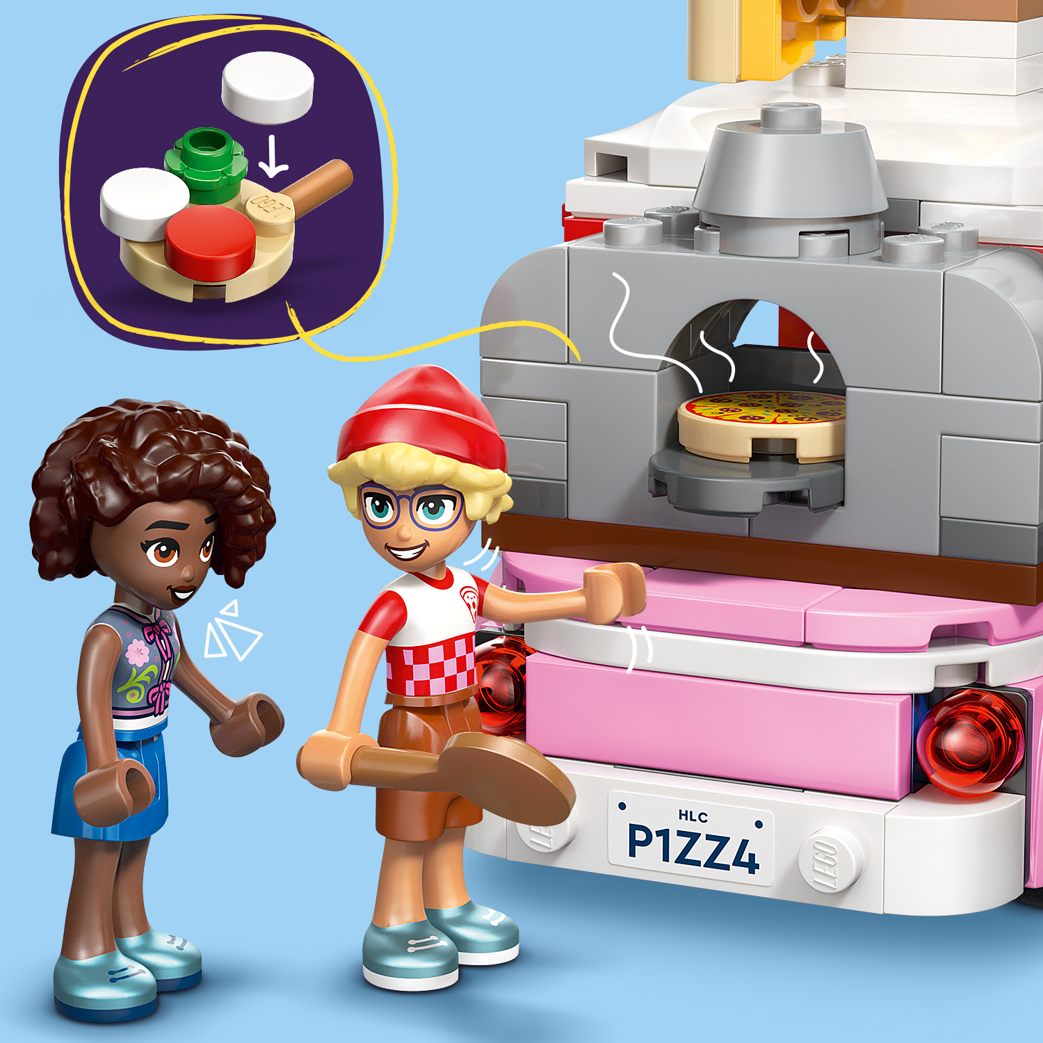 Lustige Pizzabeläge