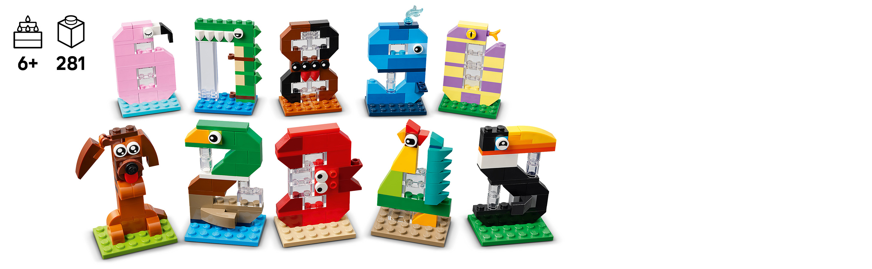10 LEGO® Tierzahlen