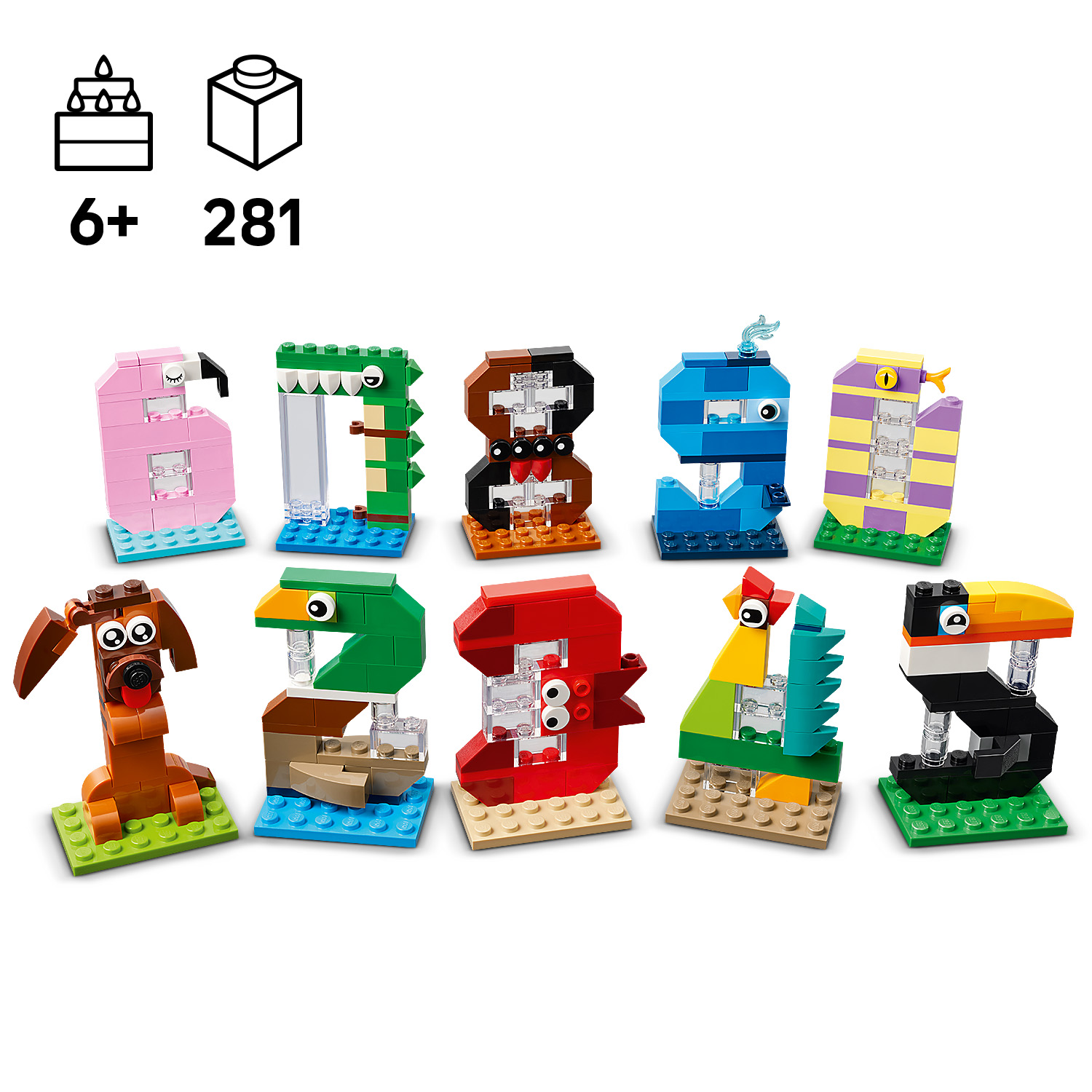 10 LEGO® Tierzahlen