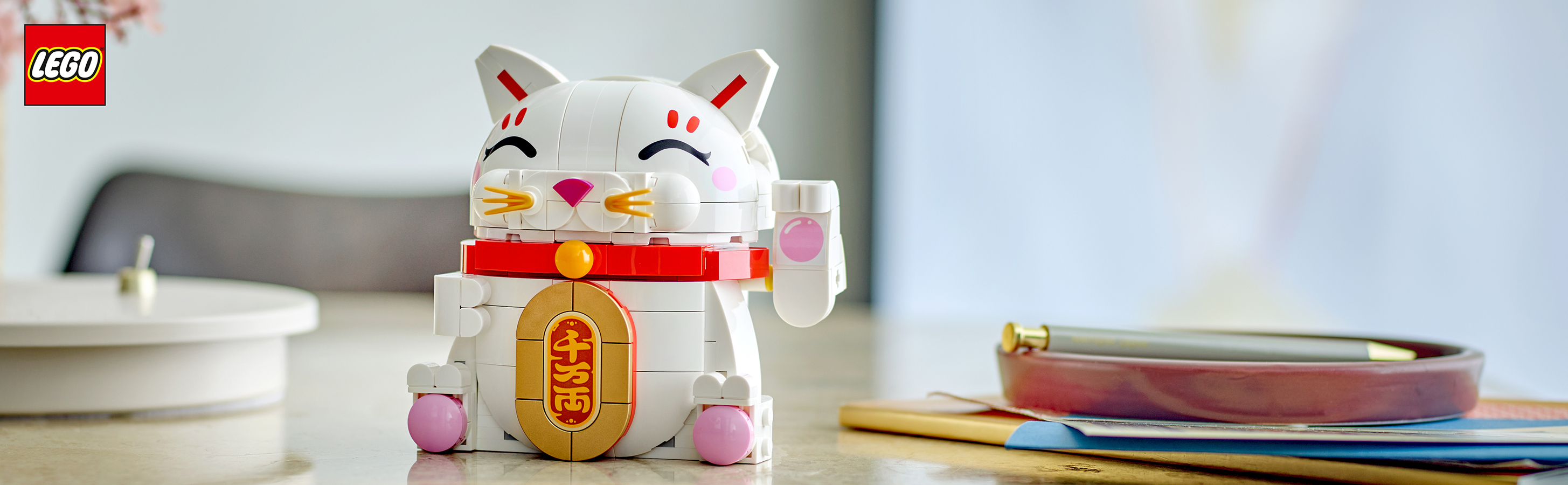 Eine eigene LEGO® Glückskatze bauen