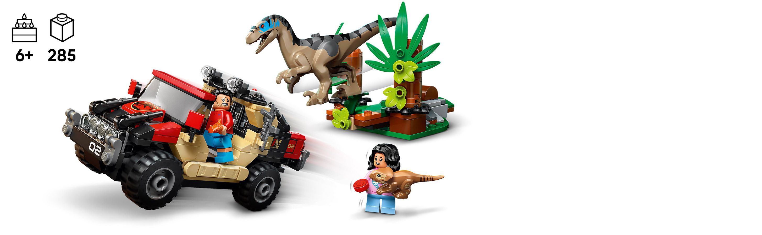 Abenteuer, coole Dinosaurier und ein Fahrzeug