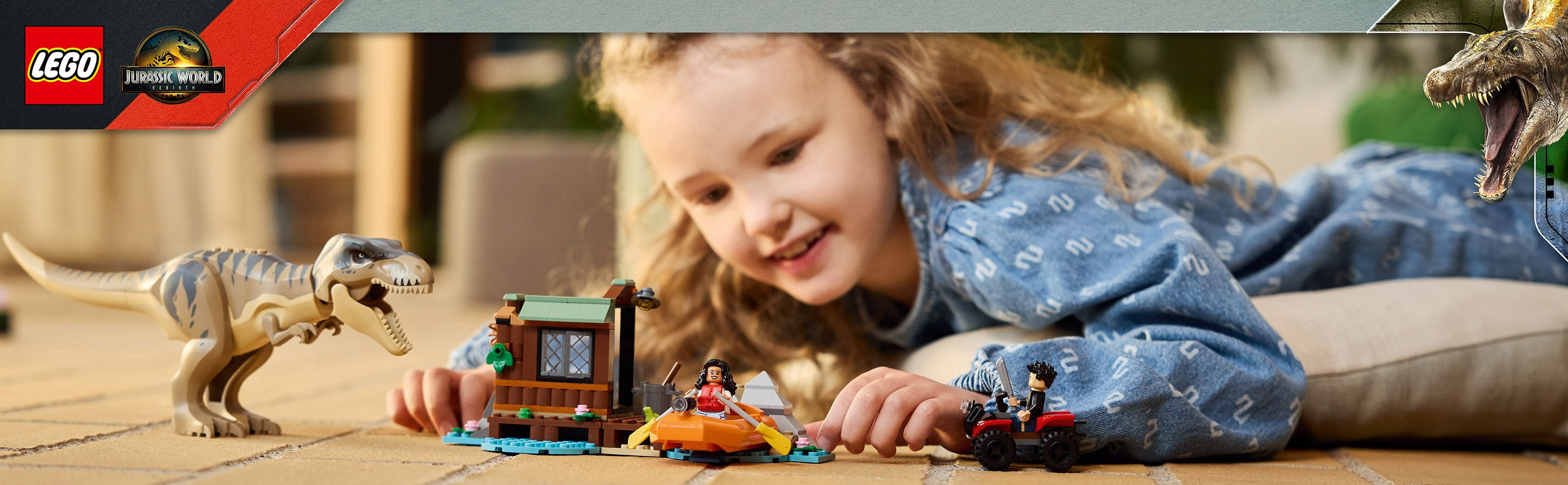 Action-Spielset mit einem T.Rex aus Filmen