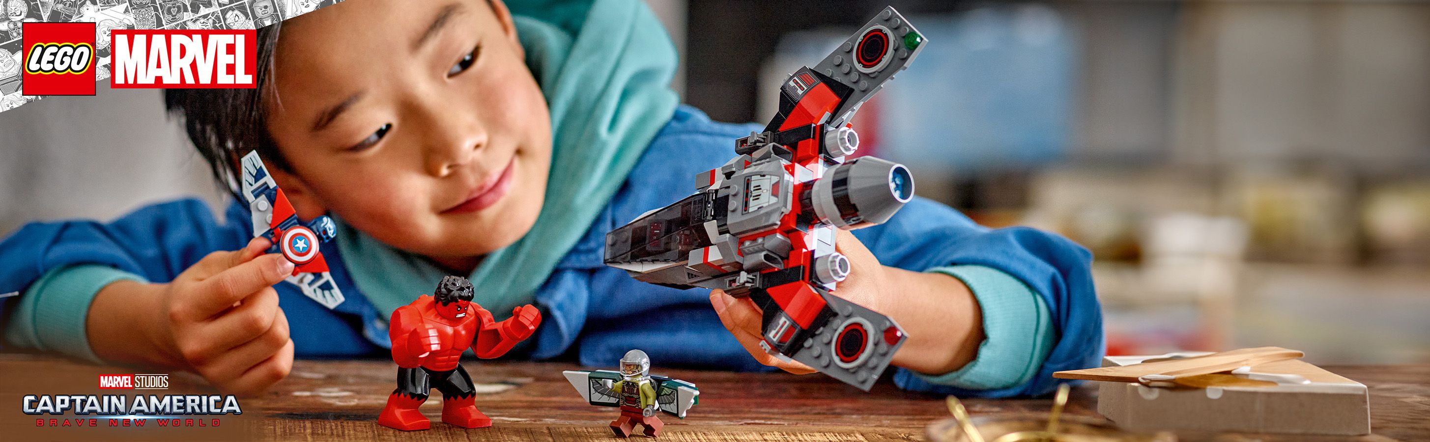 Jet-Action mit Captain America