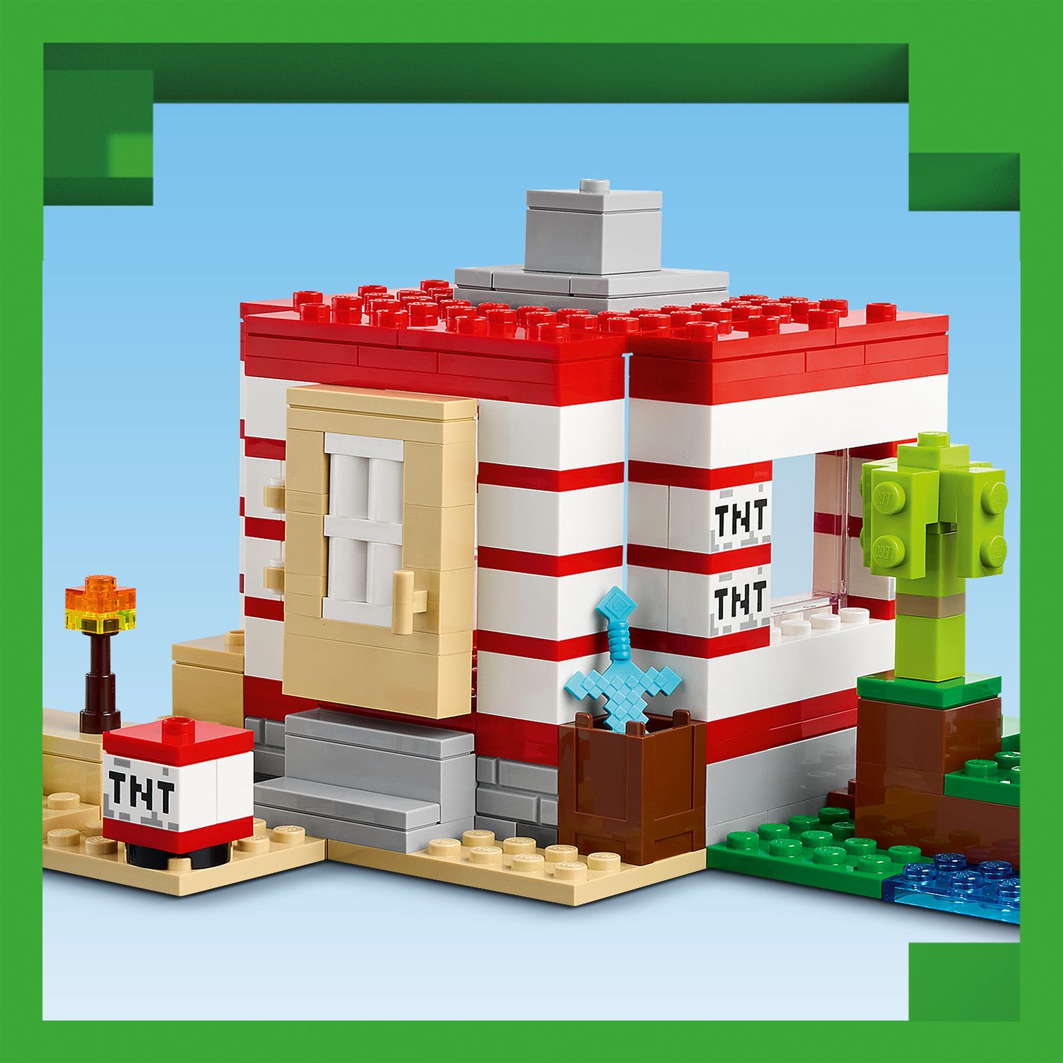 Ein Haus in TNT-Form bauen