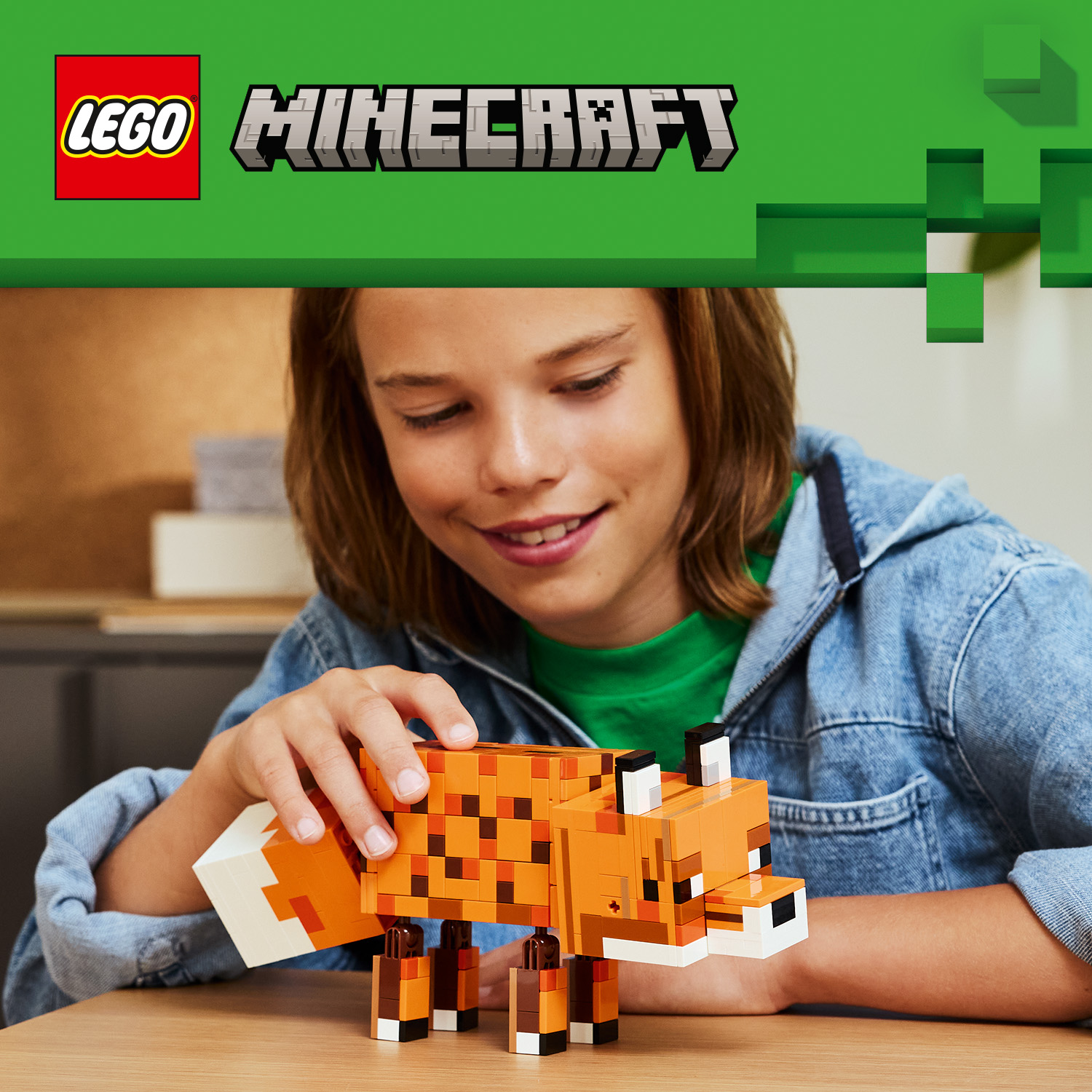 Beweglicher LEGO® Minecraft® Fuchs zum Spielen und Ausstellen
