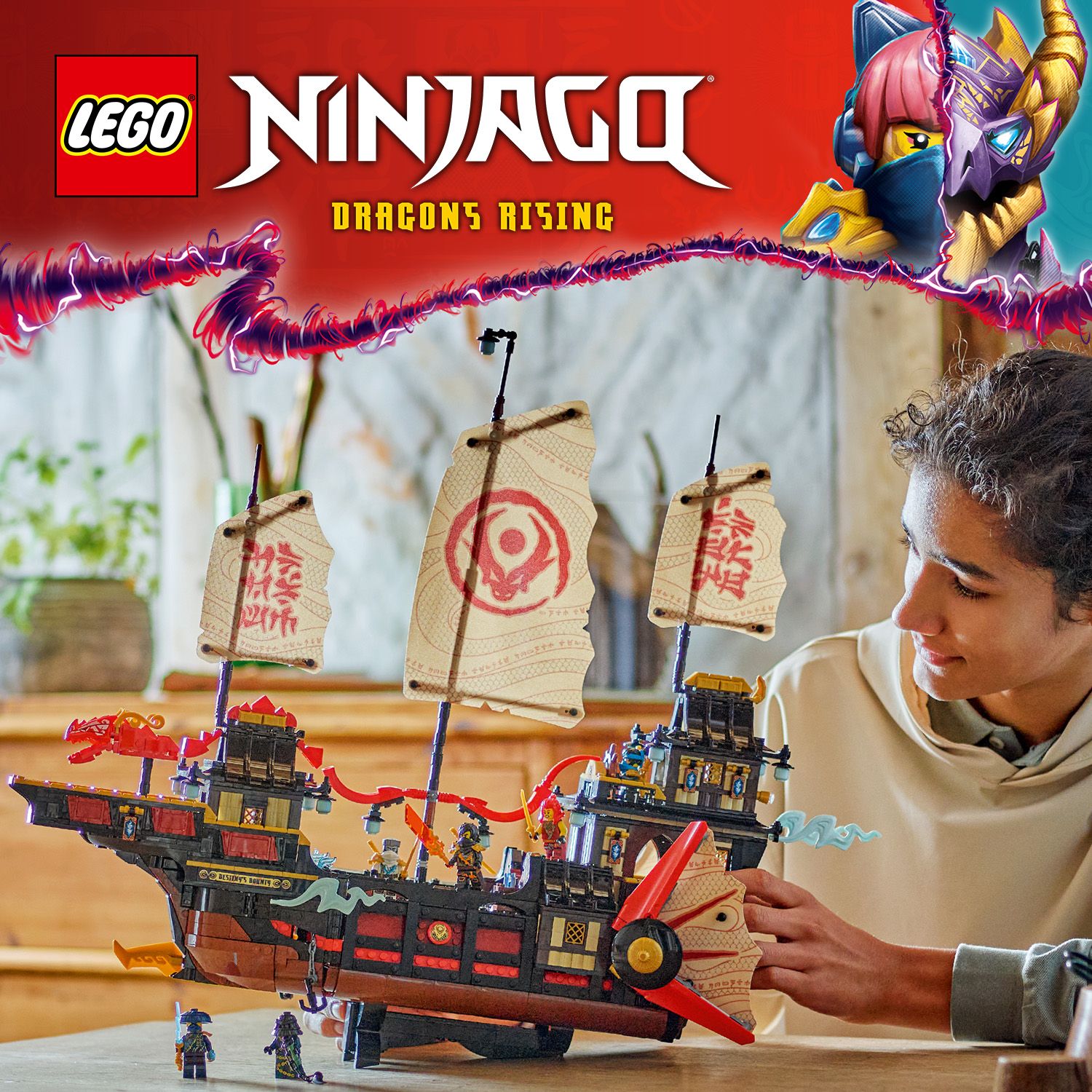 Spektakuläres LEGO® NINJAGO® Schiffsmodell