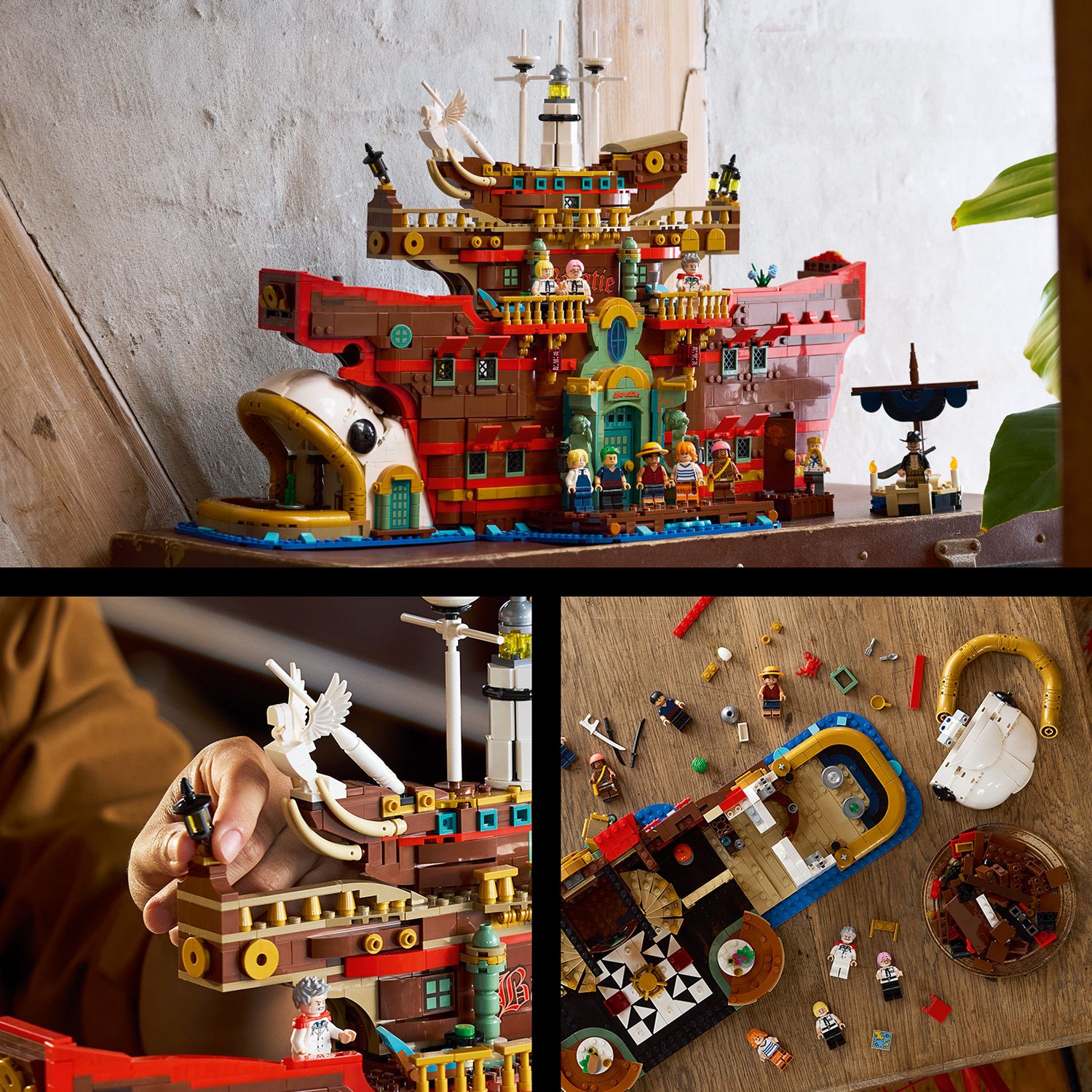 Detailreiche Einrichtung mit Räumen und Minifiguren