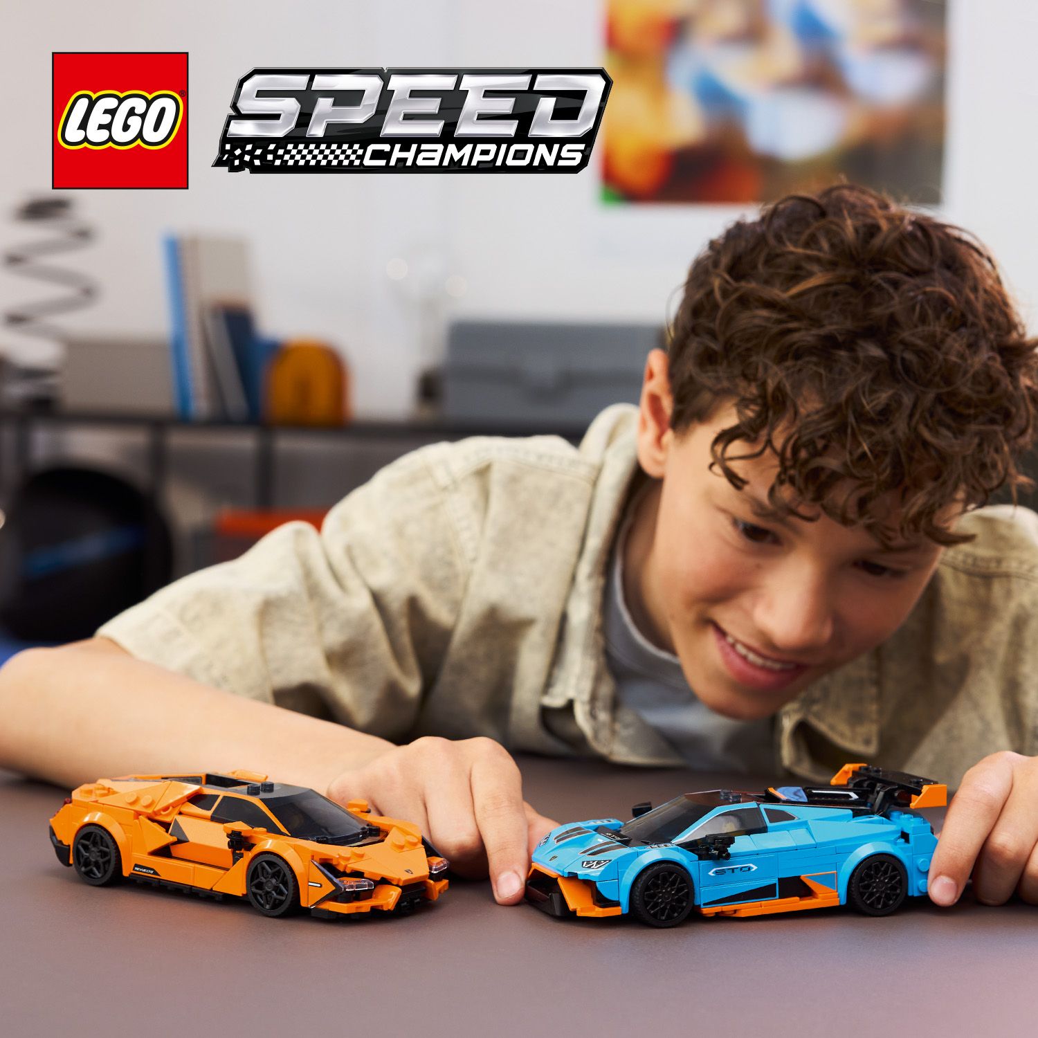 2 Lamborghini Spielzeugautos aus LEGO® Steinen