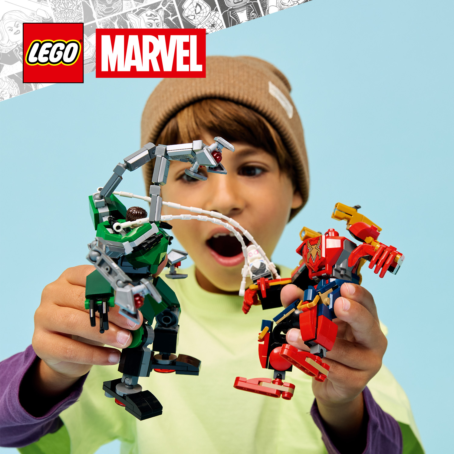 Superhelden-Action Mech vs. Mech