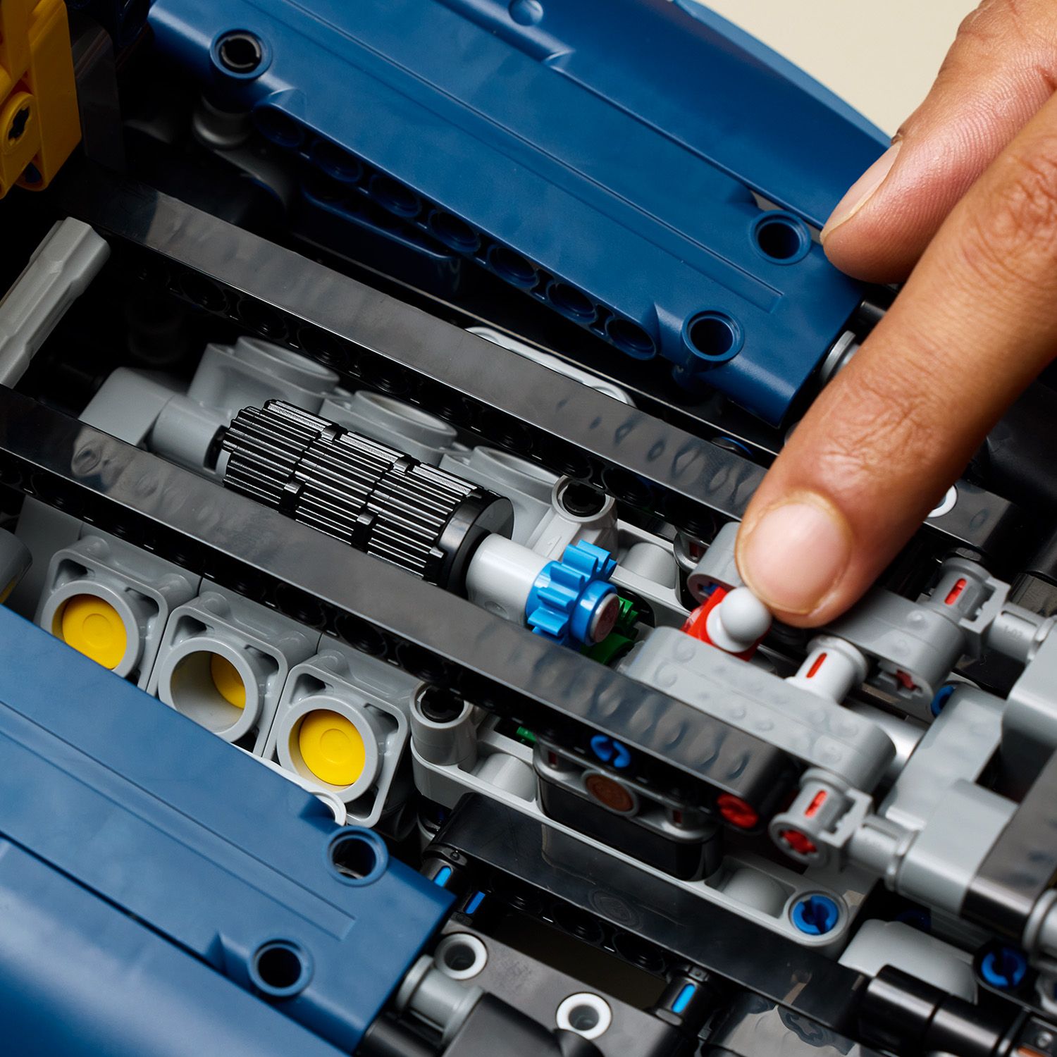 Man kann den Motor anschauen