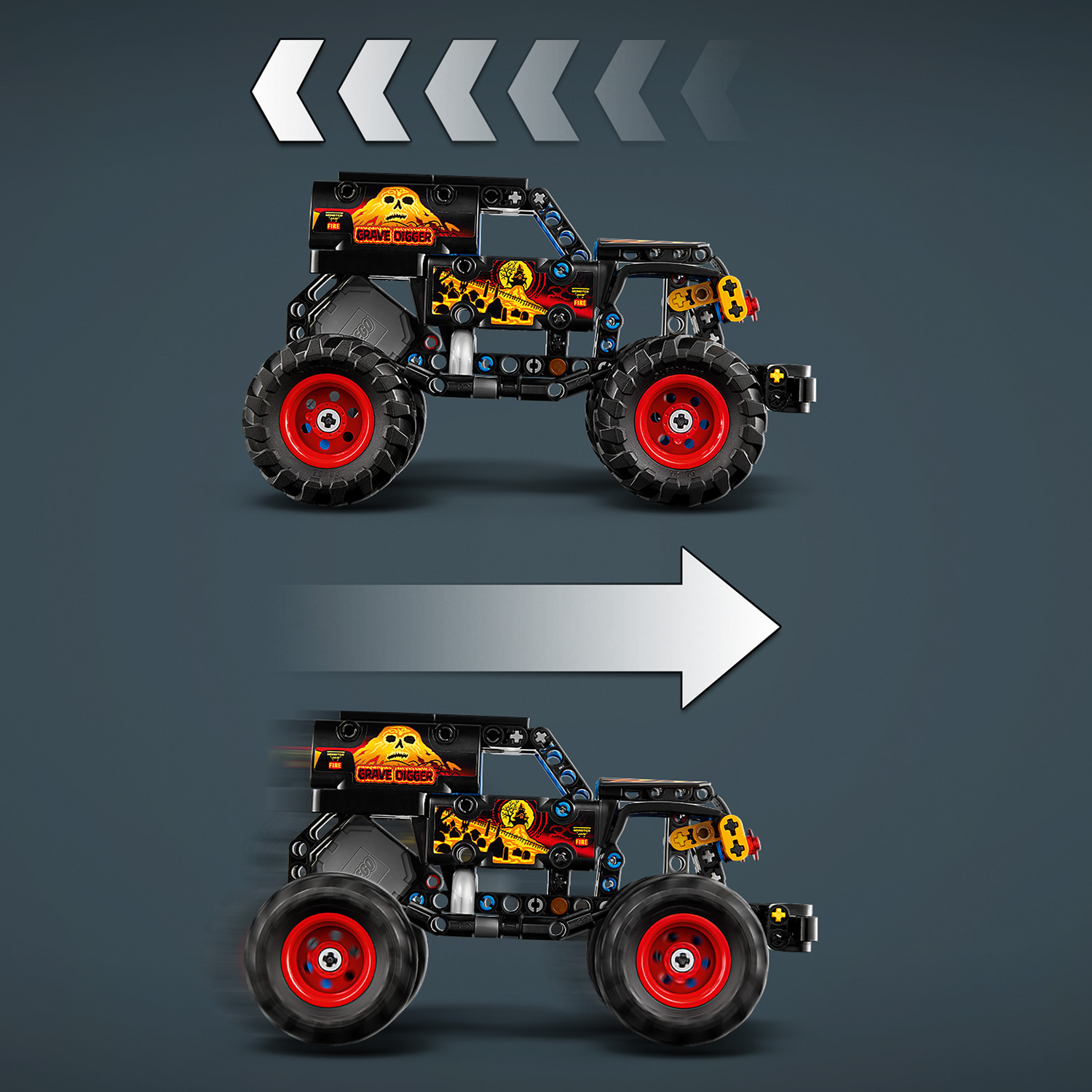 Monstertruck mit Rückziehmotor