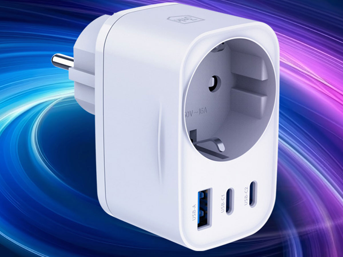 3mk comfort charger gan 30w qc pd pps 2c1a1s weiß front