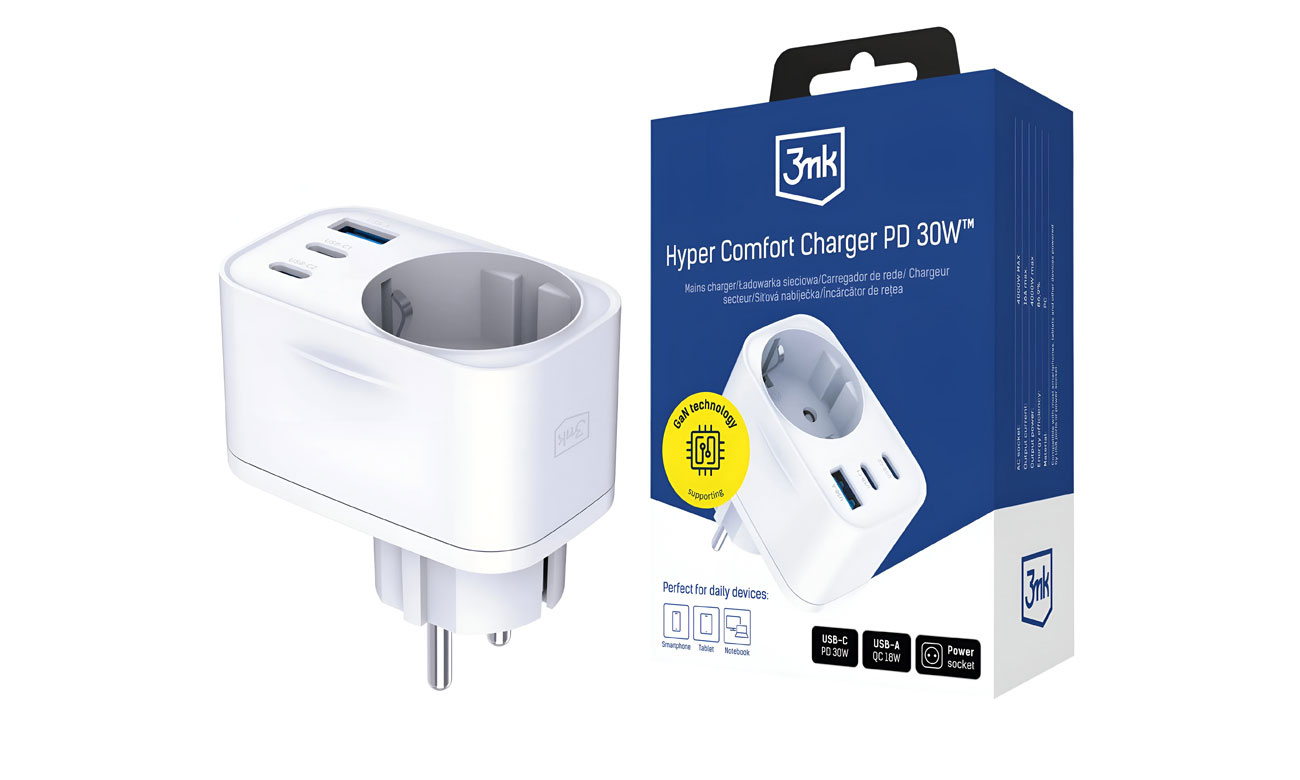 Comfort Charger GaN 30W QC PD PPS 2C1A1S Weiß