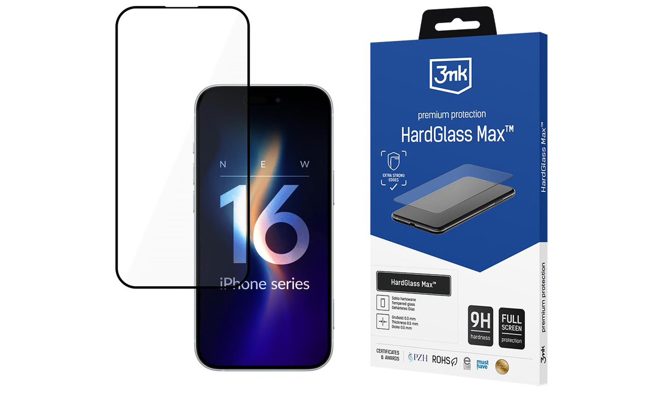 3mk HardGlass Max Black für iPhone 16 Plus