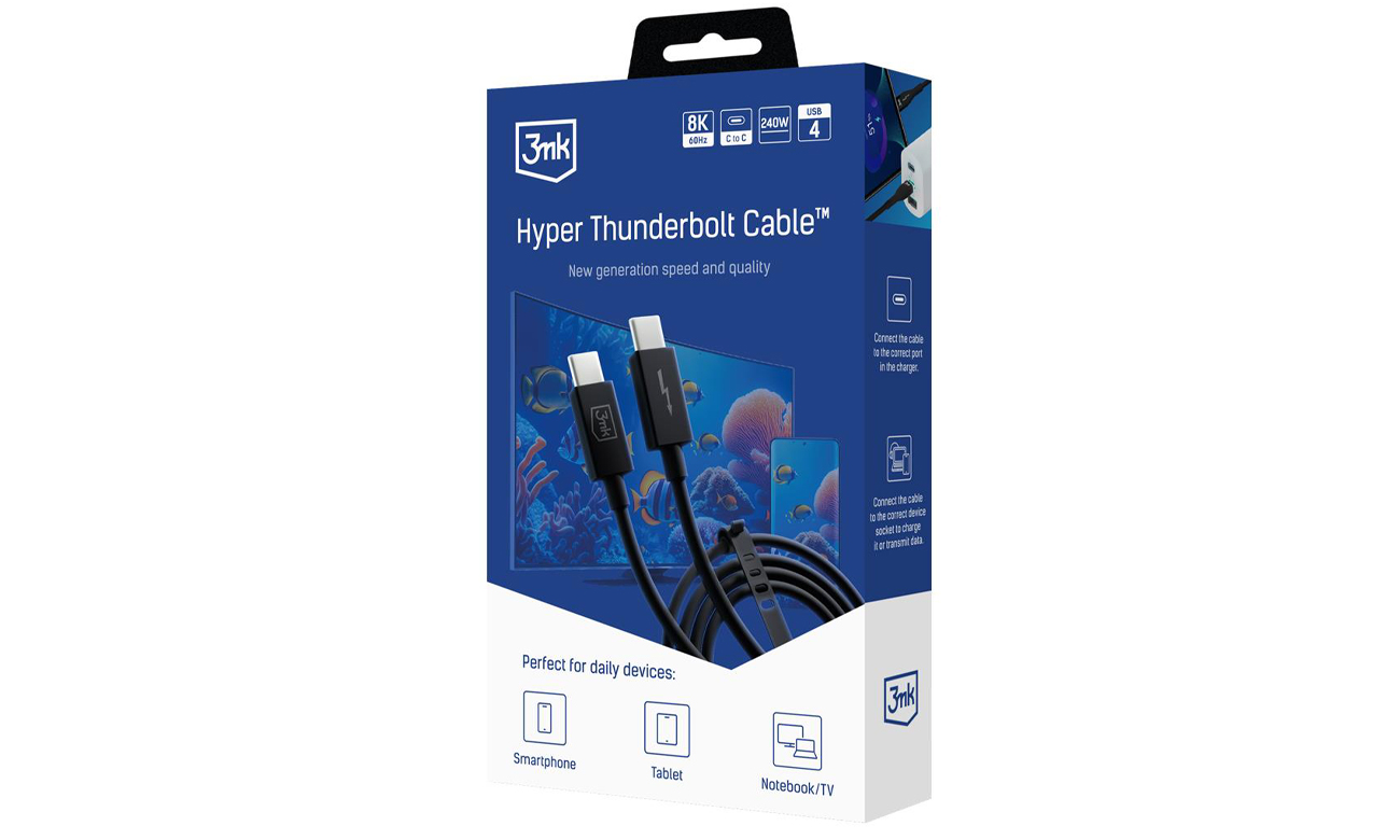 Kabel 3mk Hyper ThunderBolt Cable 240W