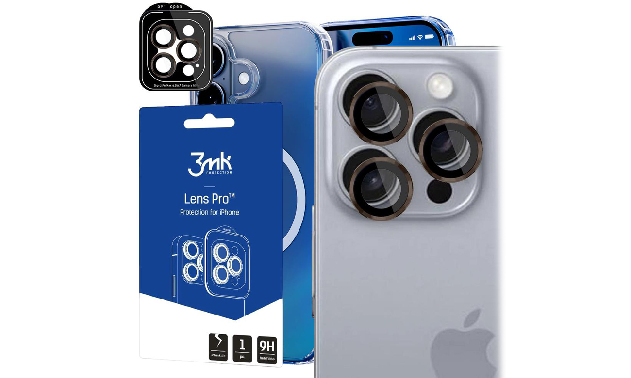 3mk Lens Protection Pro für iPhone 16 Pro/16 Pro Max Rose Brown