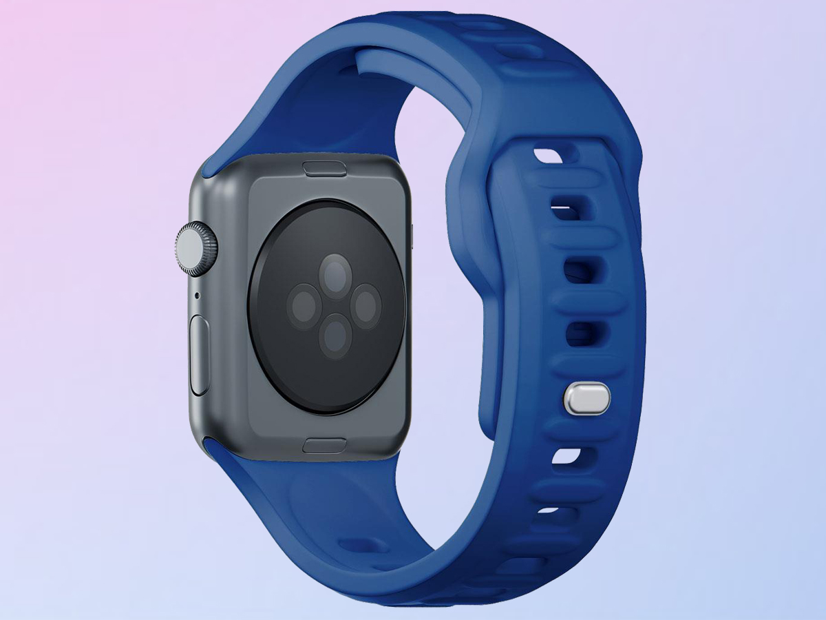 3mk Silicone Watch Strap für Apple Watch 42/44/45/49 mm Blau - Bild mit Hintergrund