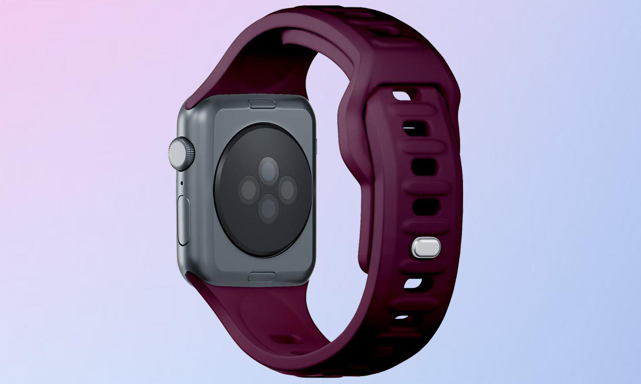 3mk Silicone Watch Strap für Apple Watch 38/40/41 mm in Mulberry
