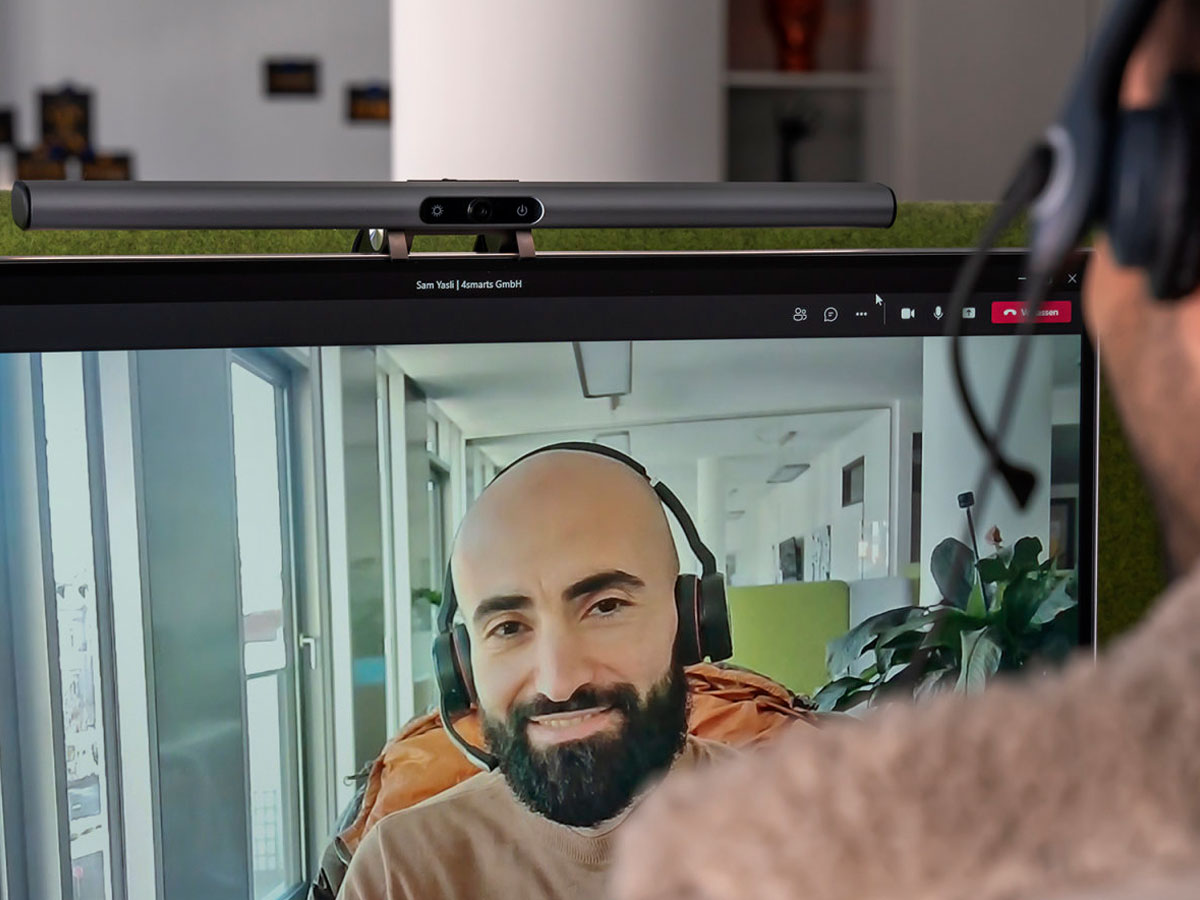 4Smarts LED Monitorlampe mit FullHD Kamera LightBar Pro