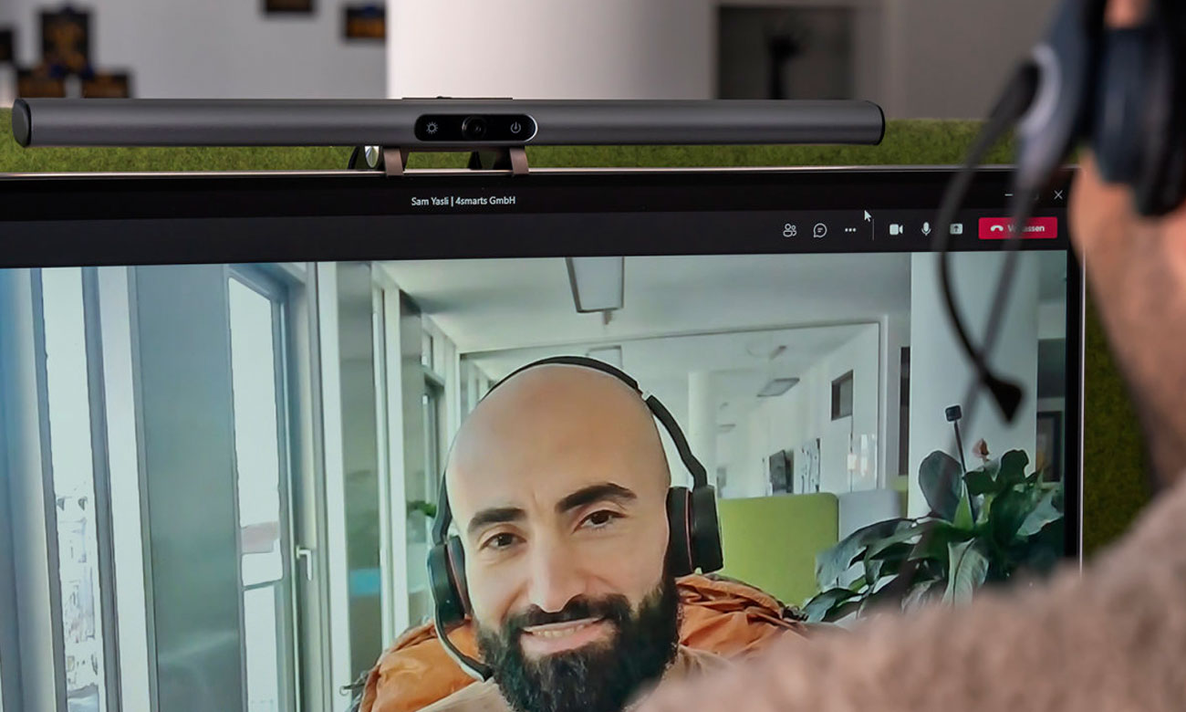 4Smarts LED Monitorlampe mit FullHD Kamera LightBar Pro