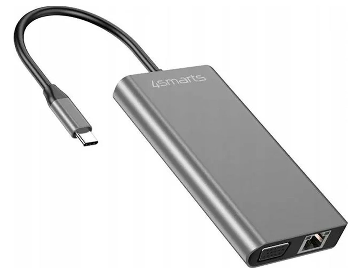 4Smarts HUB 8w1 2xUSB-A 3.0/USB-C/HDMI/SD/VGA/Ethernet/Jack 3.5mm