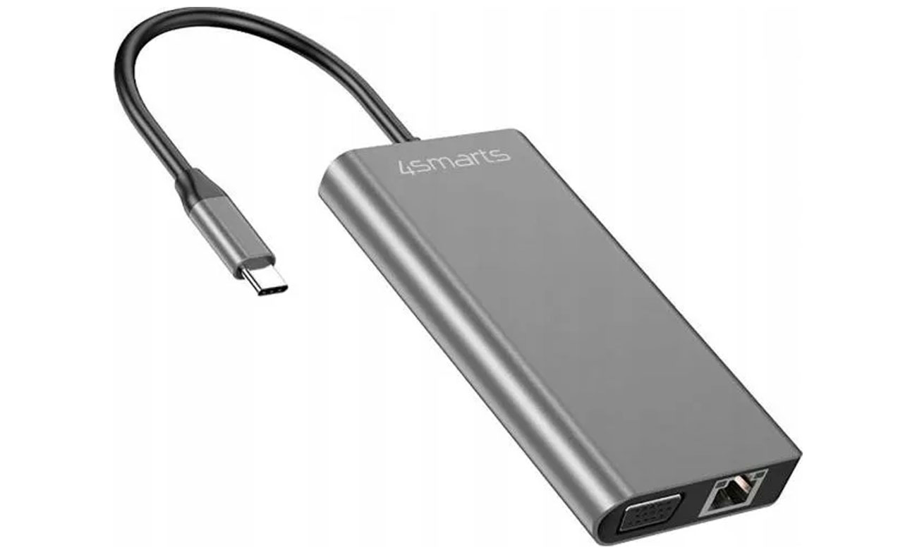 4Smarts HUB 8w1 2xUSB-A 3.0/USB-C/HDMI/SD/VGA/Ethernet/Jack 3.5mm