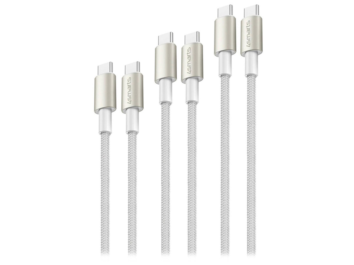 4smarts USB-C to USB-C Cable PremiumCord 60W Set of 3 0.5M+1.5M+3M