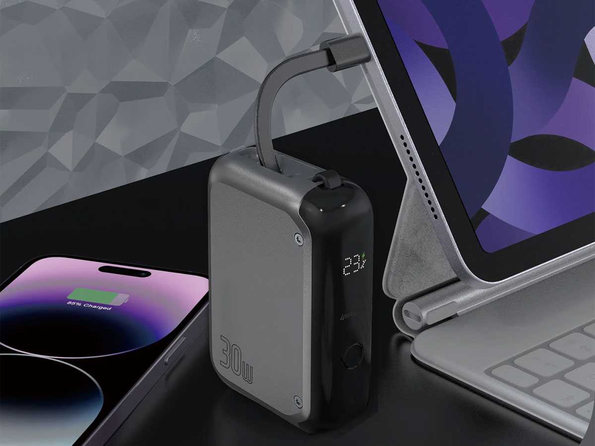 4smarts Powerbank Pocket 10000 mAh 30 W mit USB-C-Kabel