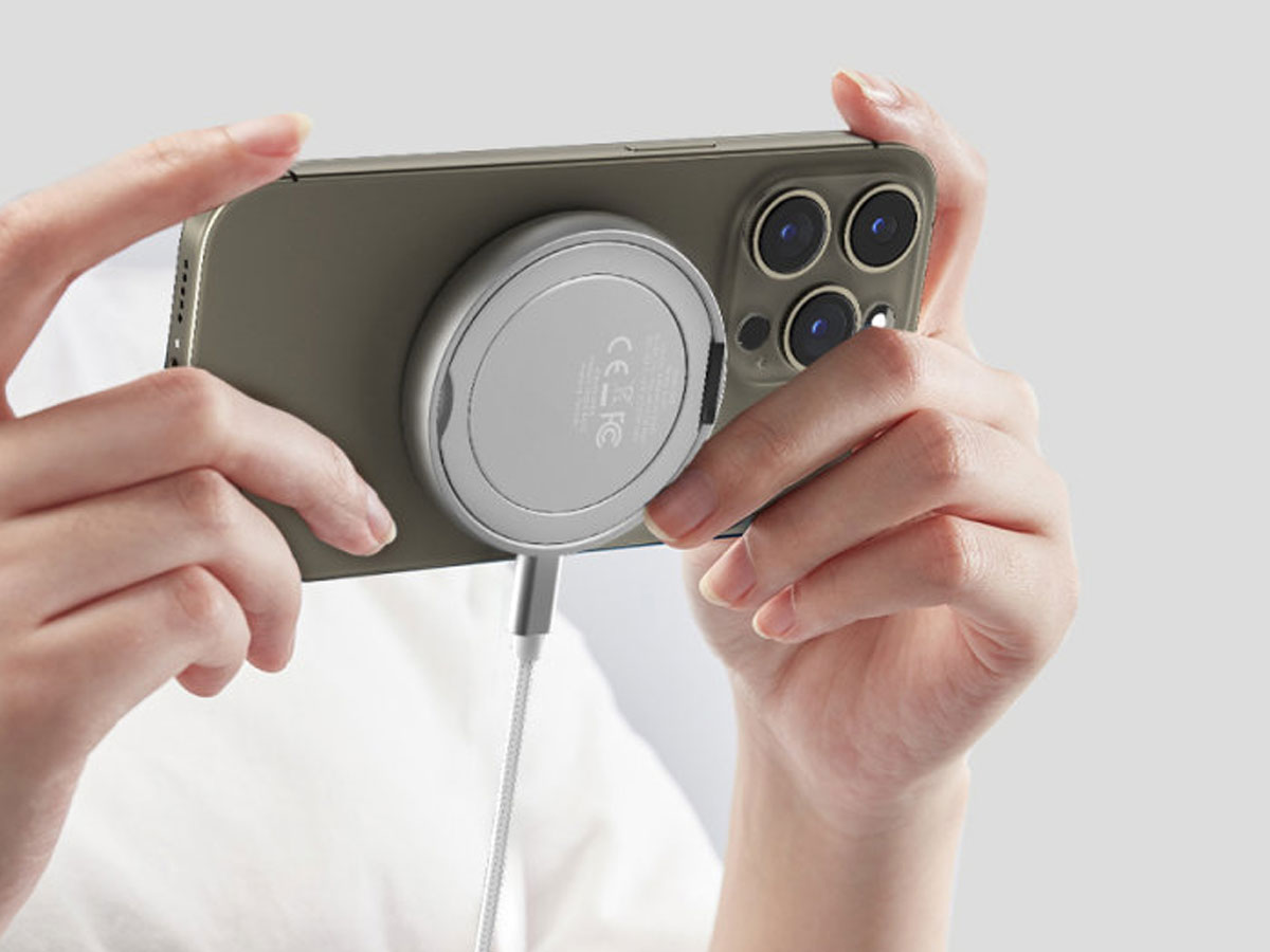 4Smarts Induktive Ladestation Kickstand 15W silber