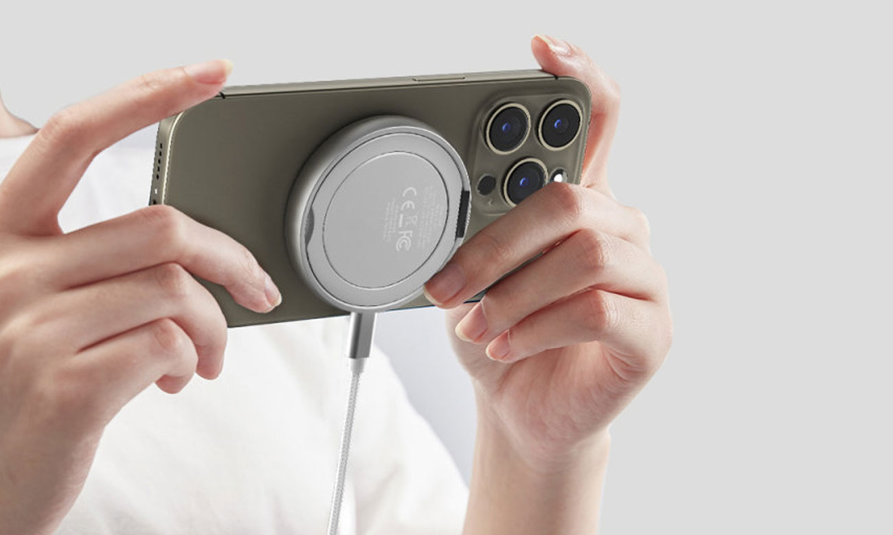 4Smarts Induktive Ladestation Kickstand 15W silber