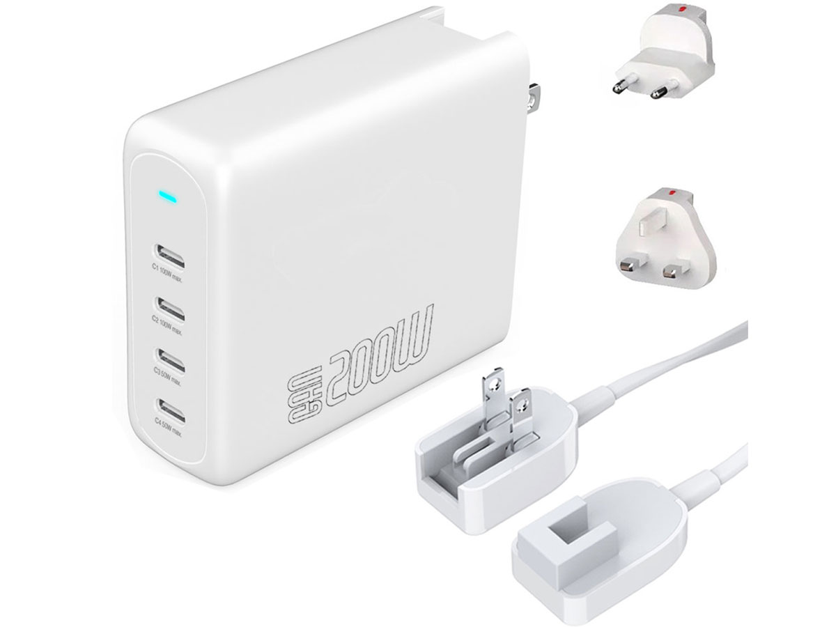 4Smarts Netzladegerät 200W GaN Flex Pro 4xUSB-C weiß
