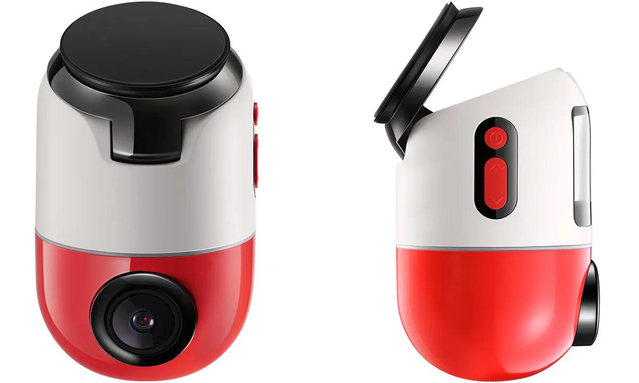 Wideorecorder 70mai X200 Dash Cam Omni Rot - Front- und Seitenansicht