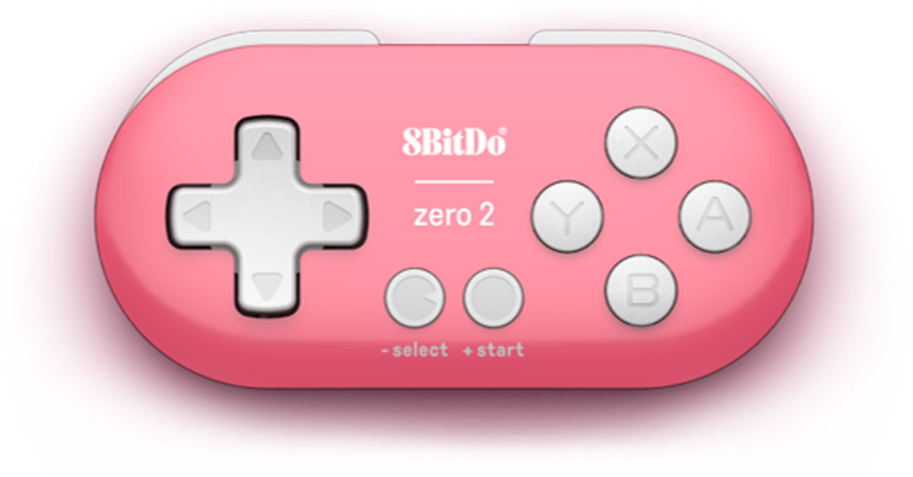 8BitDo Zero 2 Bluetooth Mini Controller Pink