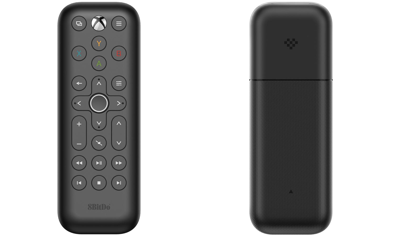 8BitDo Xbox Media Remote für Xbox Konsole Schwarz - Vorder- und Rückansicht